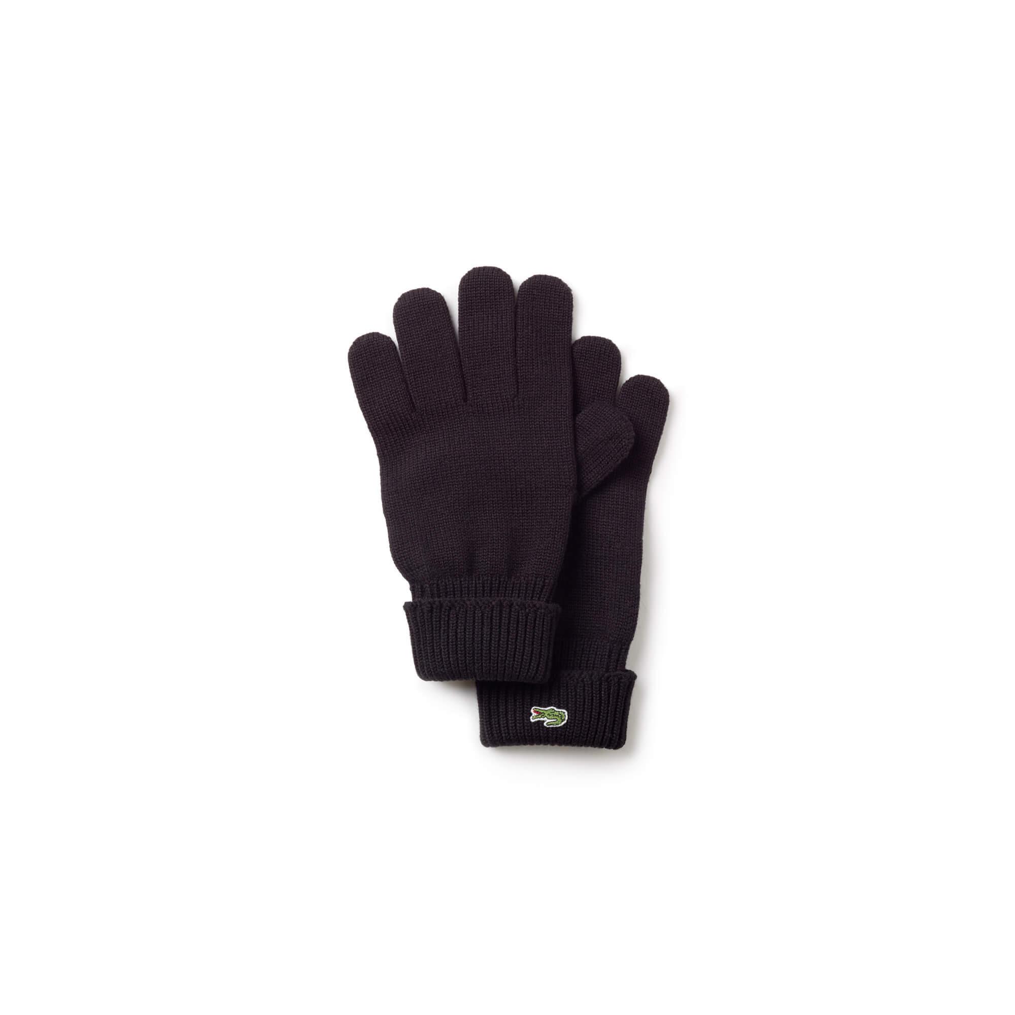 Lacoste Men's Ribbed Wool Gloves