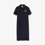 Lacoste Women's LIVE Straight Cut Badge Flowing Polo Dress