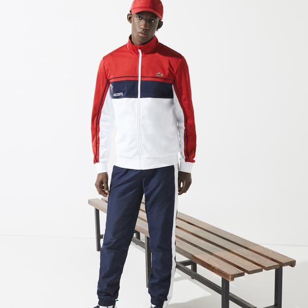 Lacoste SPORT Men’s Resistant Colourblock Piqué Zip Sweatshirt