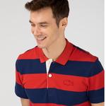 Lacoste Men’s Regular Fit Striped Cotton Piqué Polo Shirt