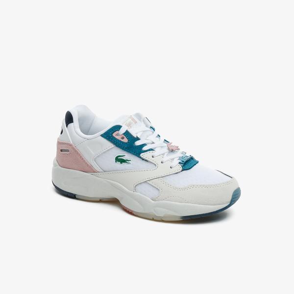 Lacoste Women's Storm 96 Lo Textile, Suede and Synthetic Trainers
