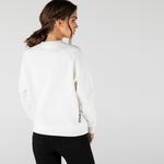 Lacoste Women's LIVE Loose Fit Print Textured Fleece Sweatshirt