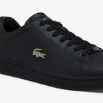 Lacoste Men's Carnaby Evo Leather Platinum Detailing Trainers