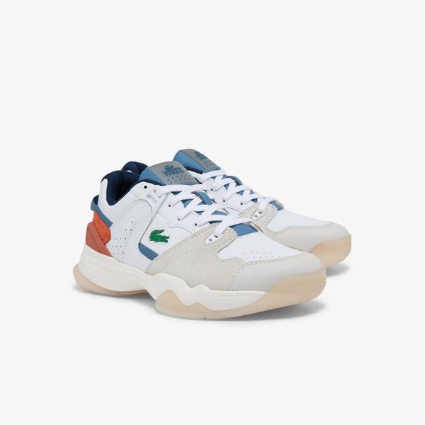 Lacoste Women's T-Point Leather and Suede Colour-Pop Sneakers