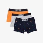 Lacoste Men’s Logo Waist Short Stretch Cotton Trunk 3-Pack
