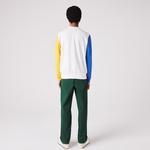 Lacoste Men's Crew Neck Colour-block Cotton Fleece Sweatshirt