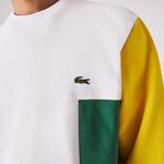 Lacoste Men's Crew Neck Colour-block Cotton Fleece Sweatshirt