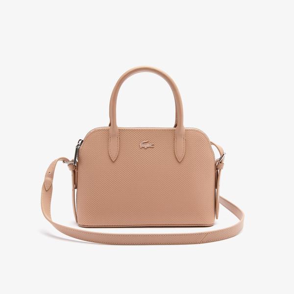 Lacoste Women's Chantaco Piqué Leather Top Handle Bag