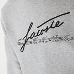 Lacoste Men's Signature Hooded Flecked Cotton Fleece Hoodie