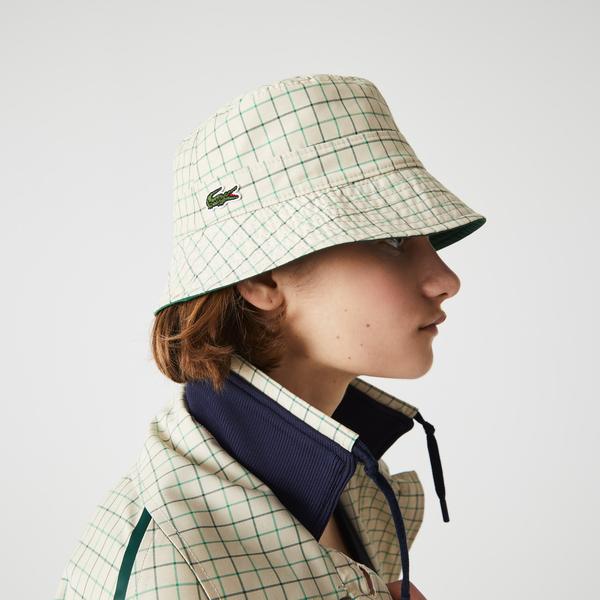 Lacoste Women’s Heritage Reversible Solid Or Check Bob