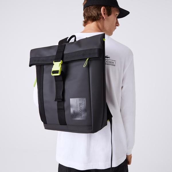 Lacoste Men's  Signature Print Water-Repellent Backpack