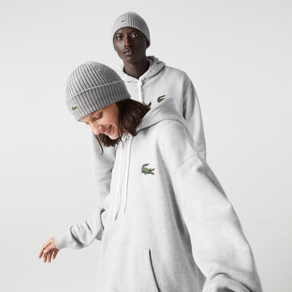 Lacoste Unisex Loose Fit Hooded Organic Cotton Sweatshirt