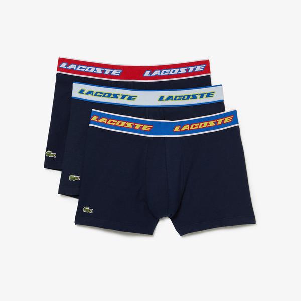 Lacoste Men's  Holiday Stretch Cotton Trunk Three-Pack