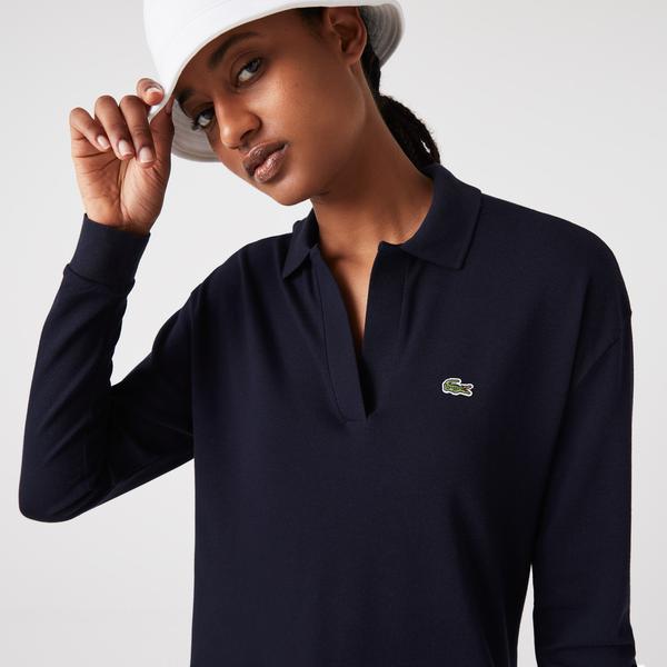 Lacoste Women’s  Regular Fit Open Collar Polo Shirt